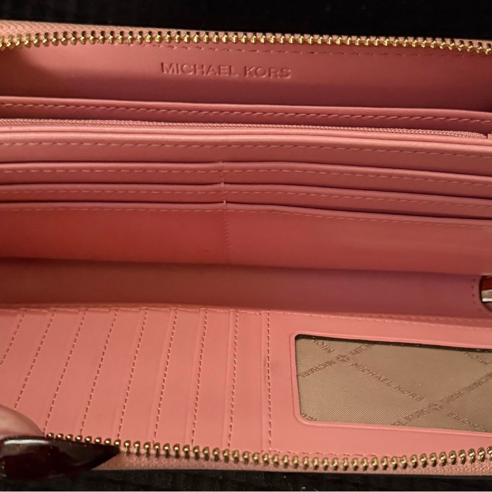 Michael Kors Pink and White MK Cosmetic Bag - Picture 3 of 4